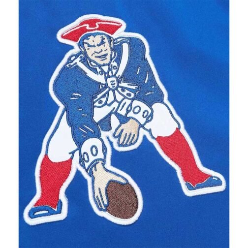 New England Patriots Midweight Royal Satin Jacket - Image 5