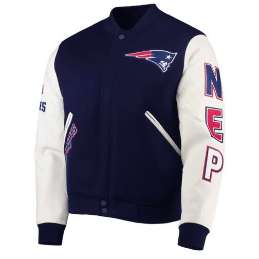Varsity New England Patriots Logo Jacket - Image 2