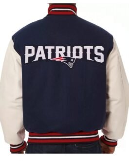 Varsity New England Patriots Blue and White Jacket