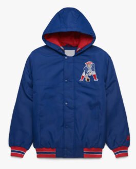 New England Patriots Blue Hooded Jacket