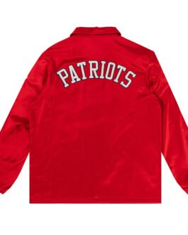 New England Patriots Red Satin Windbreaker
