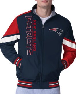 New England Patriots Strong Arm Navy Full-Zip Jacket
