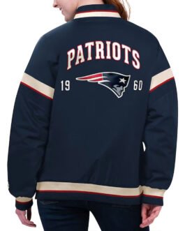 New England Patriots Tournament Navy Varsity Jacket