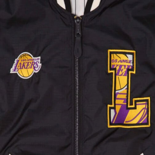 Los Angeles Lakers New Era Bomber Jacket - Image 4