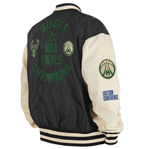 Milwaukee Bucks New Era Bomber Jacket - Image 5