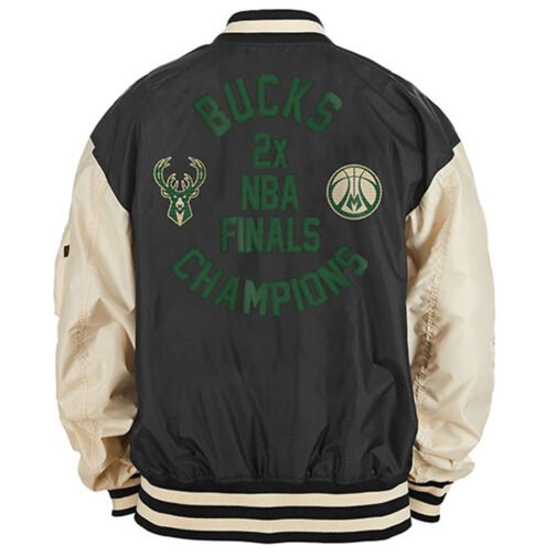 Milwaukee Bucks New Era Bomber Jacket - Image 4