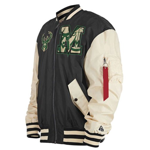 Milwaukee Bucks New Era Bomber Jacket - Image 6