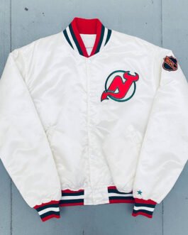 1980’s New Jersey Devils White Bomber Jacket