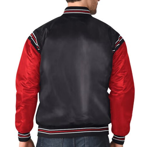 New Jersey Devils 2024 Global Series Varsity Satin Jacket - Image 2