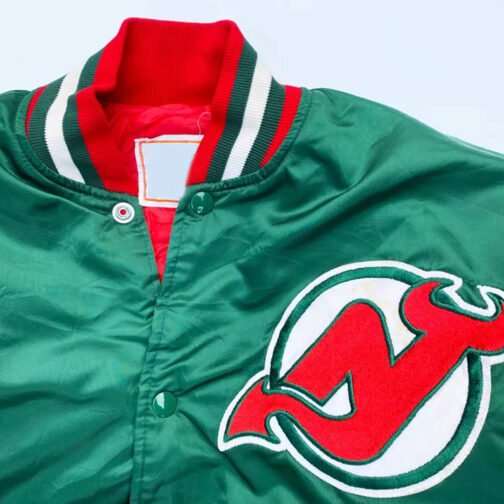 New Jersey Devils 90’s Green Jacket - Image 3