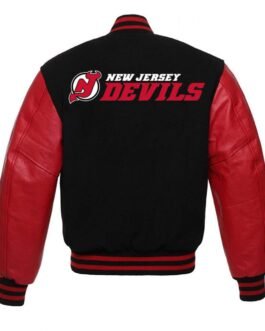 New Jersey Devils Red and Black Jacket