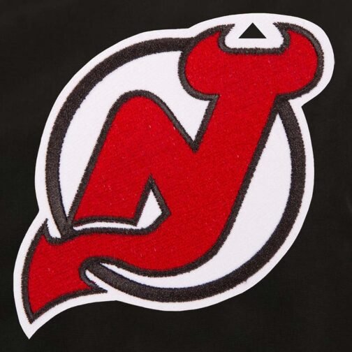 Black New Jersey Devils Lightweight Bomber Nylon Jacket - Image 3