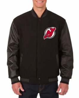 Charcoal/Black New Jersey Devils Varsity Jacket