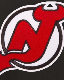 New Jersey Devils Front Hit Poly Twill Black Jacket