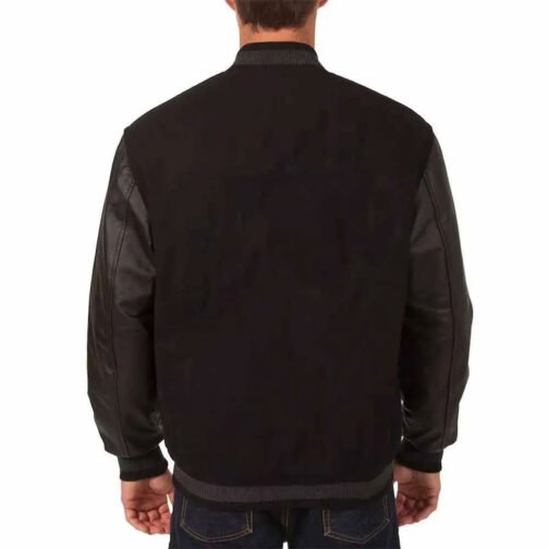 Charcoal/Black New Jersey Devils Varsity Jacket - Image 4