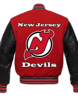 New Jersey Devils Varsity Red and Black Jacket