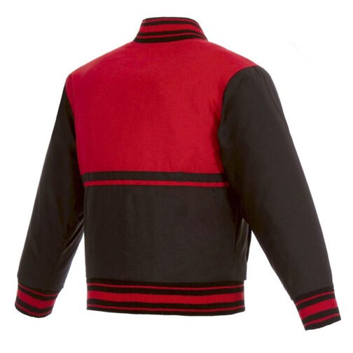 Black/Red New Jersey Devils Youth Poly-Twill Jacket - Image 2