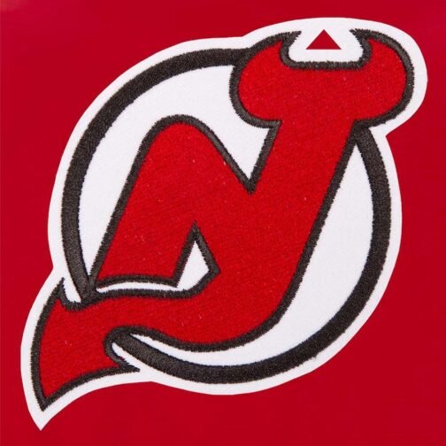 Black/Red New Jersey Devils Youth Poly-Twill Jacket - Image 3