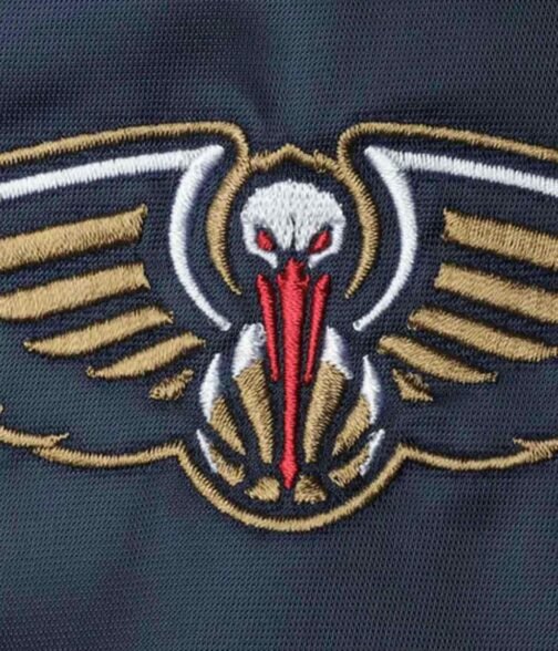 New Orleans Pelicans Leader 75th Anniversary Red/Navy Color Block Jacket - Image 4