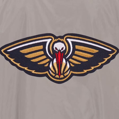 Gray New Orleans Pelicans Nylon Lightweight Bomber Jacket - Image 2