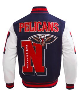 New Orleans Pelicans Mashup Classic Rib Varsity Jacket
