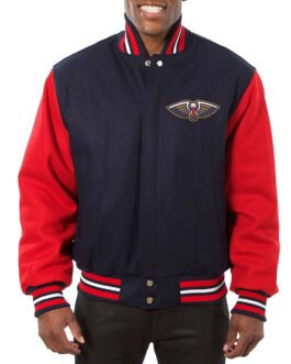 Navy/Red New Orleans Pelicans Varsity Jacket