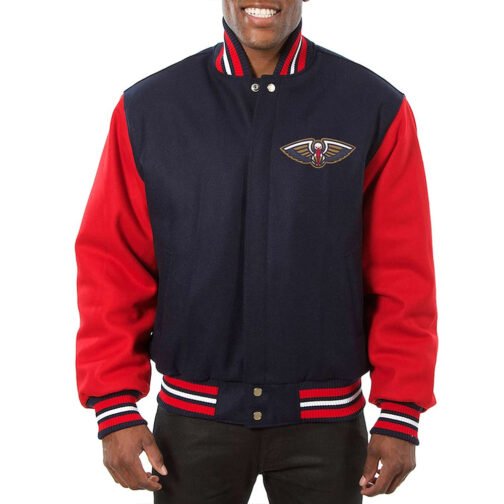 Navy/Red New Orleans Pelicans Varsity Jacket