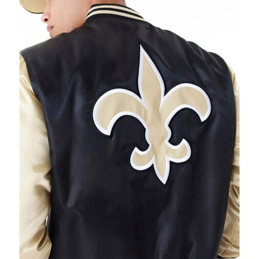 New Orleans Saints Applique Satin Jacket - Image 4