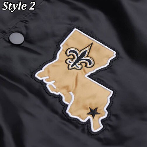 NFL New Orleans Saints Black Jacket - Image 6