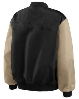 New Orleans Saints Erin Andrews Bomber Satin Jacket