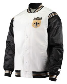 New Orleans Saints Historic Renegade White and Black Jacket