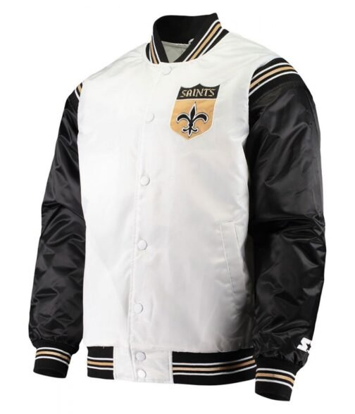 New Orleans Saints Historic Renegade White and Black Jacket