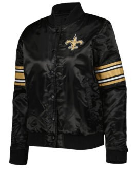 Black Line Up New Orleans Saints Jacket