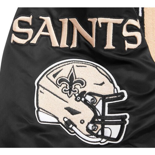 New Orleans Saints Mashup Classic Rib Satin Jacket - Image 5