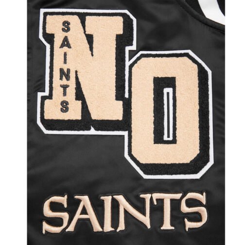 New Orleans Saints Mashup Classic Rib Satin Jacket - Image 6