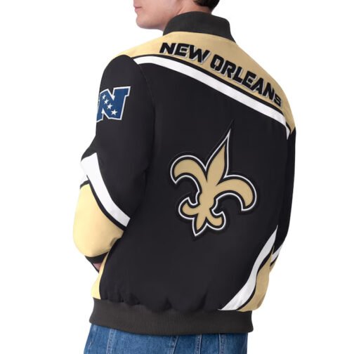 New Orleans Saints Maximum Racing Black Jacket - Image 2