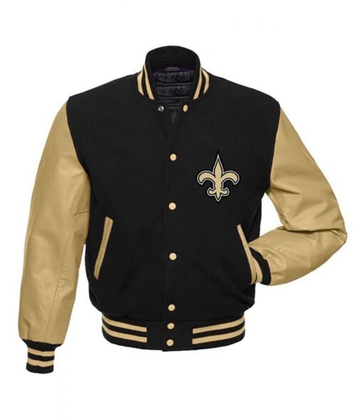 New Orleans Saints Letterman Black/Gold Jacket