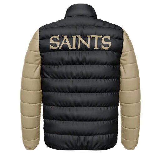 New Orleans Saints Varsity Puffer Jacket - Image 2