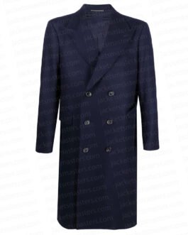 NY City Arnold Schwarzenegger Navy Trench Coat