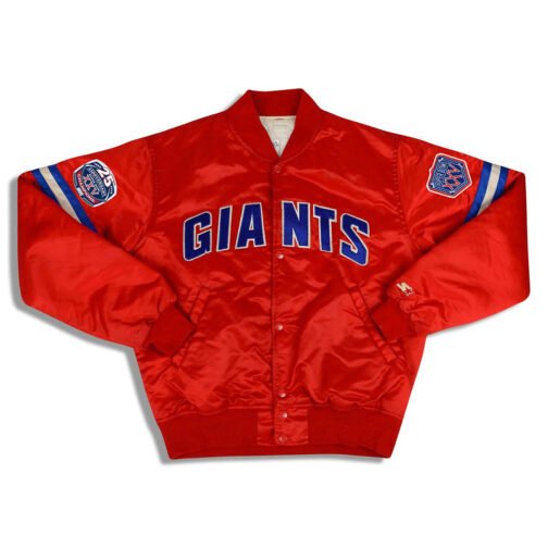 NY Giants 25th Anniversary Red Satin Jacket
