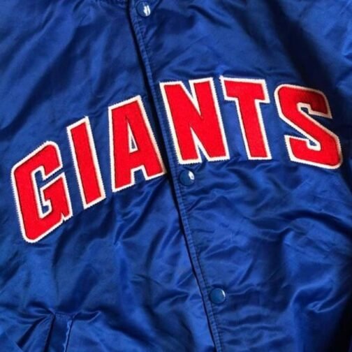 New York Giants 90’s Bomber Blue Jacket - Image 3