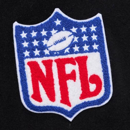 NY Giants Blackout Vintage Logo Varsity Jacket - Image 3