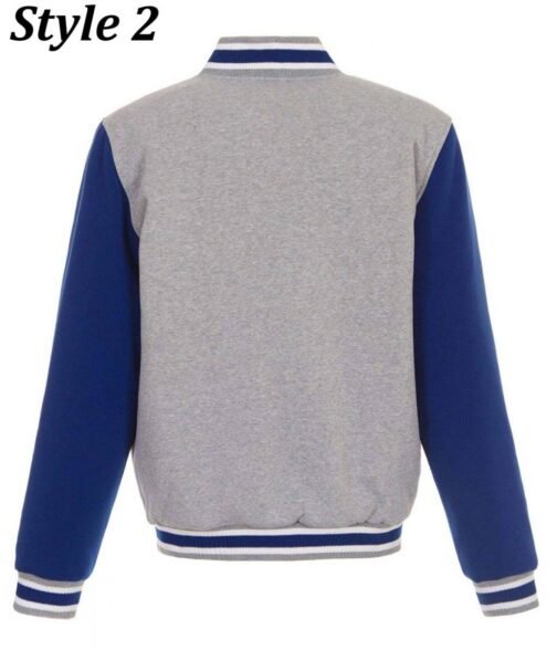 Varsity NY Giants Gray and Blue Wool Jacket - Image 3