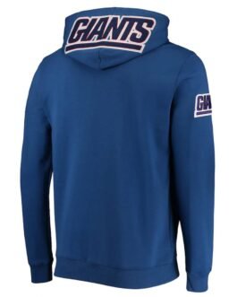 NY Giants Zip Up Blue Hoodie