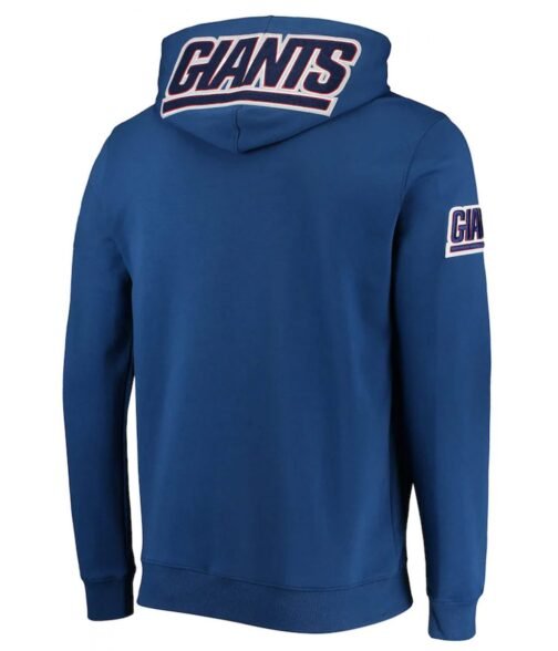 NY Giants Zip Up Blue Hoodie - Image 2