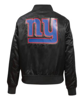 Classic New York Giants Black Satin Jacket