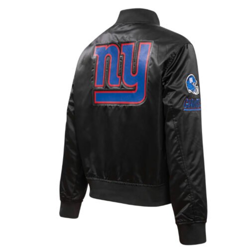 Classic New York Giants Black Satin Jacket - Image 4