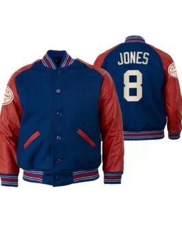 Varsity New York Giants Daniel Jones Red and Blue Jacket