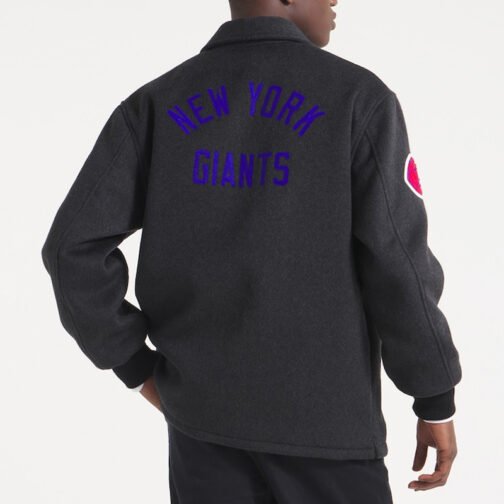 NY Giants Heather Black Wool Jacket - Image 2