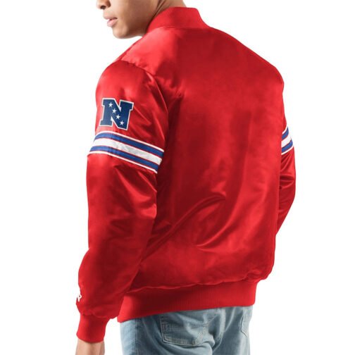 Red NY Giants Legacy Collection Satin Jacket - Image 2